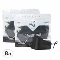 미담 입체형 황사방역 마스크 성인용 KF-94, 25개입, 8개, 블랙