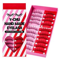 Y-CHU 手工大容量假睫毛 D-10 20入組, 黑色, 1盒