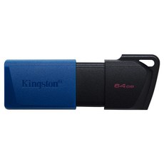 Kingston 金士頓 USB 3.2 隨身碟 DTXM 64GB，活動帽蓋設計，藍色, 1個