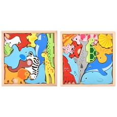 Balance 原木拼圖組 動物 + 海洋組合, 1套