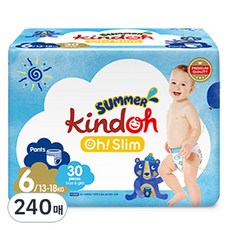 kindoh 夏季超薄褲型尿布, 第6階段, 240片