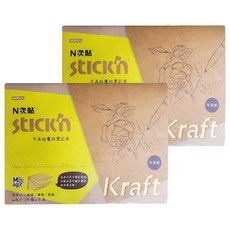 N次貼 可再貼魔術筆記本 四款內頁 (空白x2/格線/橫線/點點) 6x8.5吋 15張, 5本, 2組, 牛皮紙