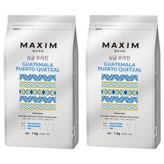 맥심 싱글 오리진 과테말라 푸에르토 케찰 커피원두, 1kg, 1개입, 2개