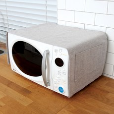 K-Home 簡約亞麻微波爐罩, 淺灰色