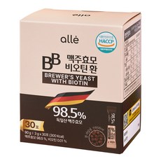 韓國 alle 啤酒酵母生物素錠 30入, 90g, 1個