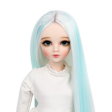 球形關節娃娃藍色直假髮 60cm, 混色