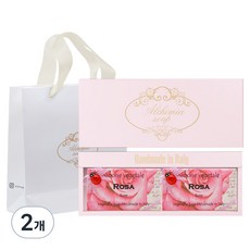 알카미아비누 비누 로사 2p + 선물상자 핑크 + 쇼핑백, 2개