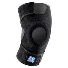 LP SUPPORT 分段可調式釋壓護膝 758CN, 黑色, 1個