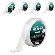 TUCO.B 超強力網格萬能矽膠雙面膠帶 3cm x 5m x 1mm, 透明, 6個