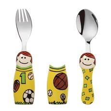 EAT4FUN 餐具2入組, 運動男孩(EF-01SB), 1組