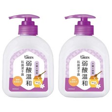 GREEN 綠的 弱酸溫和抗菌潔手露-木蘭&蜂蜜, 400ml, 2瓶
