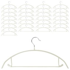Market Plan 防滑塗層西裝圓形衣架, 象牙白, 30入