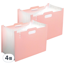 小麥購物 站立式風琴夾 方形 E105 298g, 櫻花粉, 4個