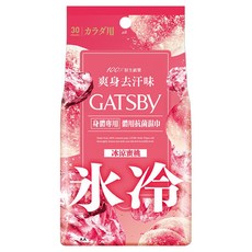 GATSBy 台灣公司貨 體用濕巾 攜帶型 冰涼蜜桃 超值包, 30張, 1包, 210g