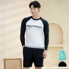 aquatica 男士防磨衣上衣 AQAMTS23011 + PZ短褲 + 彈性泳帽 + 塑膠袋套組