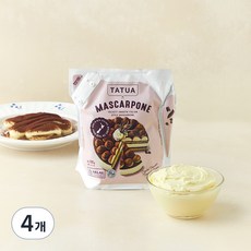 타투아 마스카포네 치즈, 500g, 1개입, 4개
