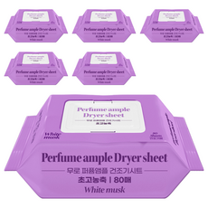 MURO 無路 超濃縮香氛烘衣柔軟片 白麝香, 80片, 6入