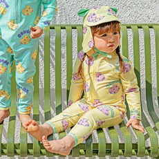 Pimpollo 嬰幼兒雪莉防曬泳帽 + 泳衣套裝
