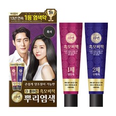 리엔 흑모비책 뿌리염색 크림 100g, 1개, 흑색