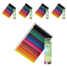 Onbey優質繪圖彩色鉛筆 17.5cm, 5個, 36色