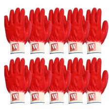 Workman 全塗層手套, 紅色, 10個