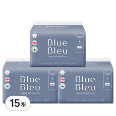 블루블루 유기농 순면커버, 오버나이트, 6개입, 15개