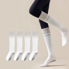 Avin 女性用防滑不滑動皮拉提斯及膝襪 4雙