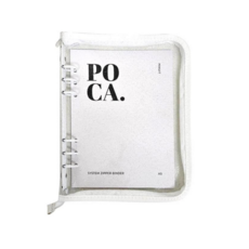 MINUIT 6孔小卡拉鍊活頁相簿 A5, 白色, 30張