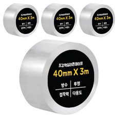 DADA 超強力單面矽膠膠帶 40mm x 3m, 透明, 4個