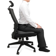 DAEHAN 端正姿勢記憶棉臀部體重分散學習坐墊, 灰色