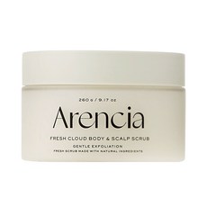 Arencia 清新雲朵身體與頭皮磨砂膏 白茶與橙花, 260g, 1個