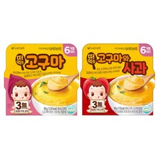 아이배냇 베베 떠먹는 고구마 90g 4p + 떠먹는 고구마와 사과 90g 4p, 1세트