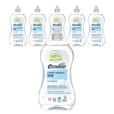 ECODO 法國 嬰兒奶瓶清潔劑 無香精, 500ml, 6個