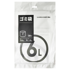 SHIMOYAMA 抽取式加厚款平口垃圾袋/廚餘袋, 6L, 30個, 1袋