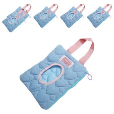 Jonifree 外出用大容量濕紙巾收納袋, 藍色, 6個