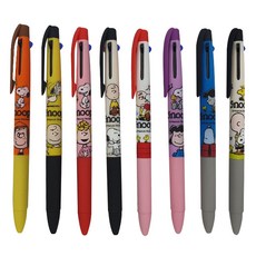 Peanuts 史努比 3色原子筆 8入組 0.5mm, 混色, 1套