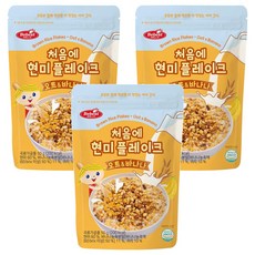 Bebest 孩童糙米穀物脆片, 50g, 3包, 燕麥&香蕉口味