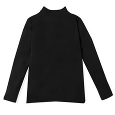 ONEDER 旺達棉品 女款高領刷毛衣, 內裏刷毛 質量輕盈蓄熱, 阻擋冷風, 彈力舒適, XL, 黑色