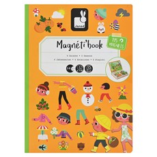 Janod 磁鐵遊戲書, 四季, 1組, 115片