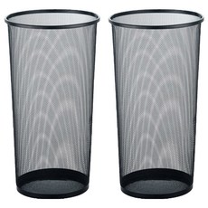 Market Plan Leaf 多用途圓形鐵網雨傘架, 黑色, 2個