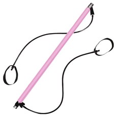 DAEHAN 居家運動皮拉提斯健身棒瑜珈棒家用彈力帶, 1個, 粉紅色