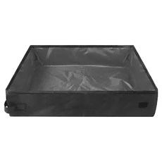 寵物夢工廠 攜帶式可折疊防水貓砂盆, 黑色, 1個