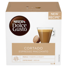 NESCAFE 雀巢咖啡 Dolce Gusto 多趣酷思 濃縮咖啡瑪奇朵咖啡膠囊, 6.3g, 16個裝, 1組