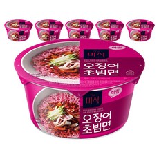 더미식 오징어 초빔면 컵 130g, 6개