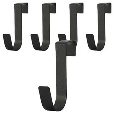 코지웰 다용도 S자형 후크 옷걸이, 5개, 블랙