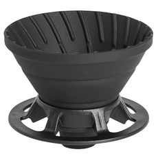 良瑞軒 摺疊便攜式咖啡濾杯 適用V60/蛋糕濾紙, 1個, CAKN0179BK 黑色, 1-2人份