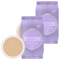 미샤 글로우 레이어링 핏 쿠션 리필 14g, 17호 아이보리, 2개