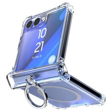 구스페리 맥세이프 클리어 커버 with 링 힌지보호 풀커버 휴대폰 케이스