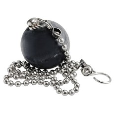 Elephant Waters 沐象 球型水塞 鋼鍍鉻 PP材質, 黑色