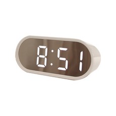 mooas LED 鏡面迷你時鐘, 155 x 50 x 65 mm, 白色